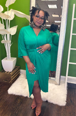 Green High-Low Dress