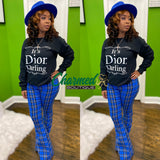 High Waist Plaid Pants