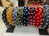 Velvet Pearl Headbands