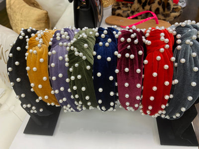 Velvet Pearl Headbands