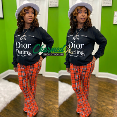 High Waist Plaid Pants